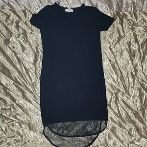 Forever 21 Black Mini Mesh Bottomed Dress